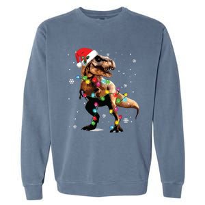 Dinosaur Trex Tree Christmas Sweater Xmas Pet Dino Trex Garment-Dyed Sweatshirt