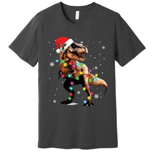 Dinosaur Trex Tree Christmas Sweater Xmas Pet Dino Trex Premium T-Shirt