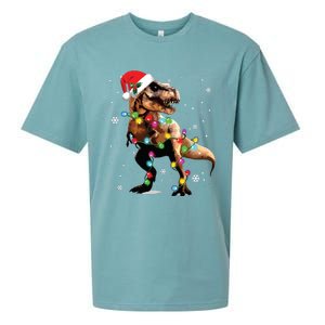 Dinosaur Trex Tree Christmas Sweater Xmas Pet Dino Trex Sueded Cloud Jersey T-Shirt