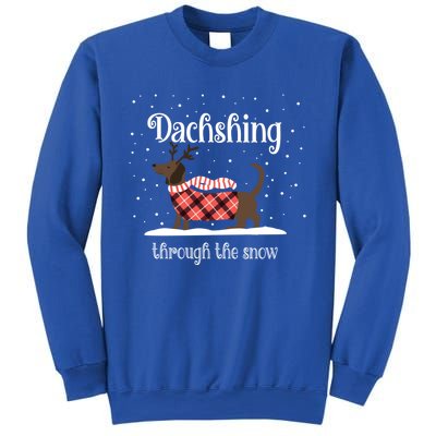 Dachshing Through The Snow Dachshund Funny Xmas Gift Sweatshirt