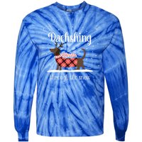 Dachshing Through The Snow Dachshund Funny Xmas Gift Tie-Dye Long Sleeve Shirt