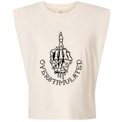 Dont Talk To Me When Im Overstimulated Skeleton Garment-Dyed Women's Muscle Tee