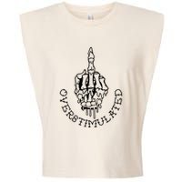 Dont Talk To Me When Im Overstimulated Skeleton Garment-Dyed Women's Muscle Tee