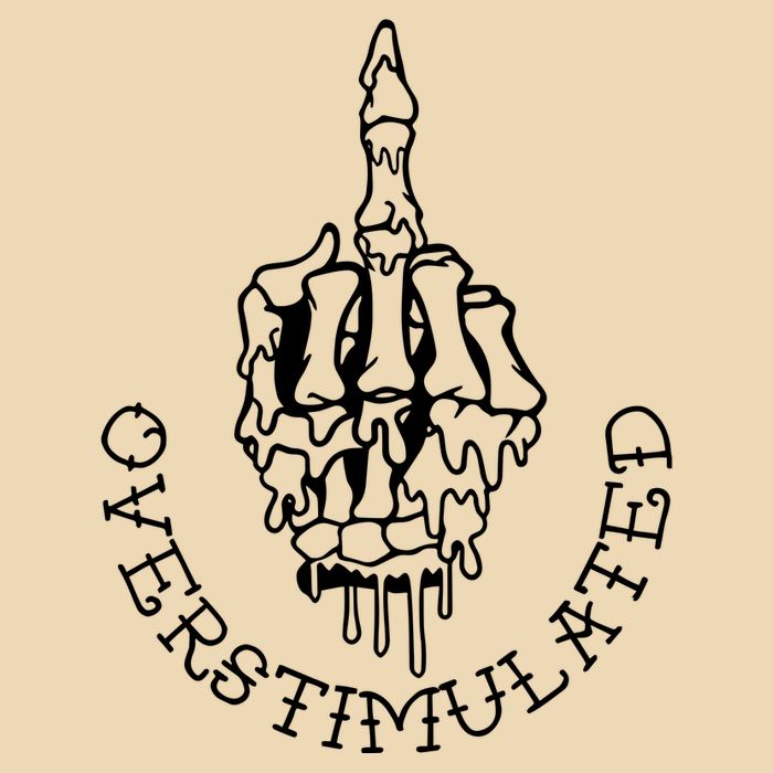 Dont Talk To Me When Im Overstimulated Skeleton Drawstring Bag