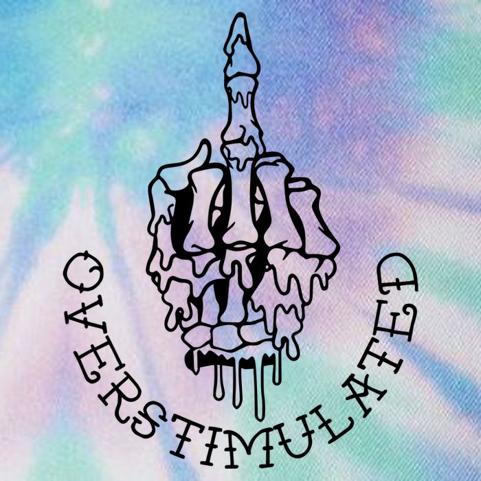 Dont Talk To Me When Im Overstimulated Skeleton Legacy Tie Dye Trucker Hat