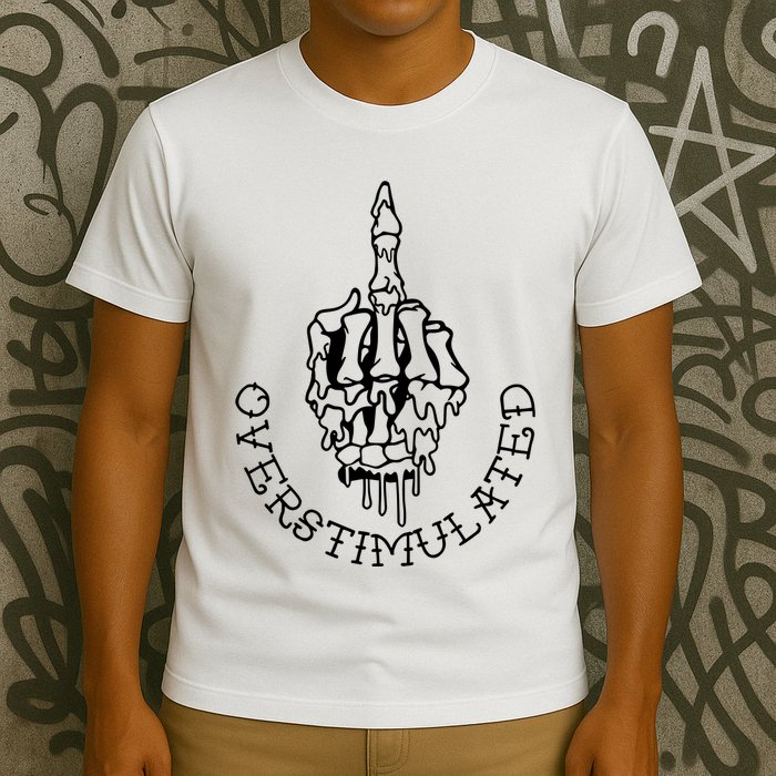 Dont Talk To Me When Im Overstimulated Skeleton T-Shirt