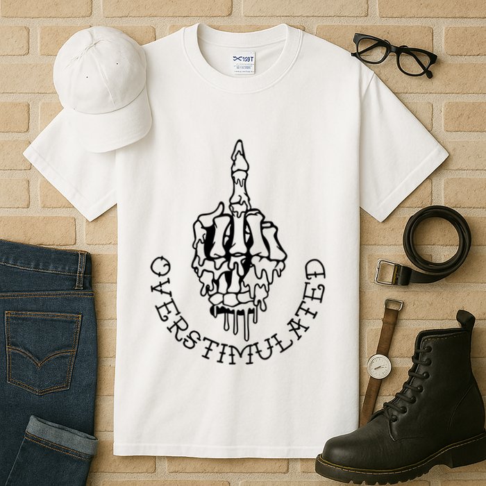 Dont Talk To Me When Im Overstimulated Skeleton Tall T-Shirt