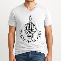 Dont Talk To Me When Im Overstimulated Skeleton V-Neck T-Shirt