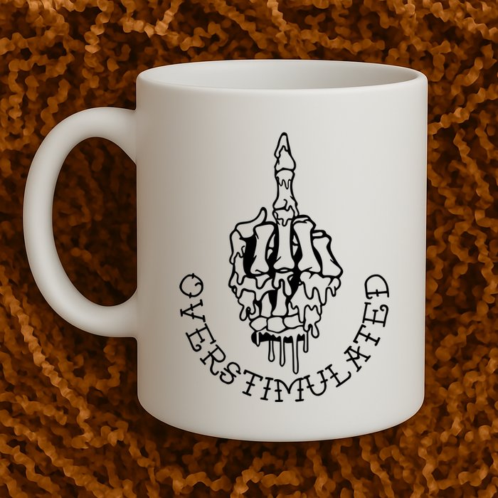Dont Talk To Me When Im Overstimulated Skeleton Mug