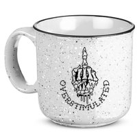Dont Talk To Me When Im Overstimulated Skeleton 15oz Campfire Ceramic Mug