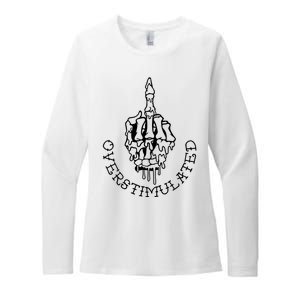 Dont Talk To Me When Im Overstimulated Skeleton Womens CVC Long Sleeve Shirt