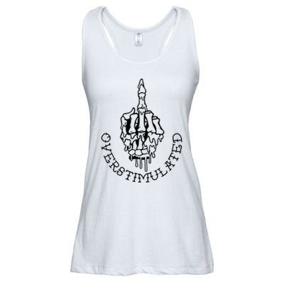 Dont Talk To Me When Im Overstimulated Skeleton Ladies Essential Flowy Tank