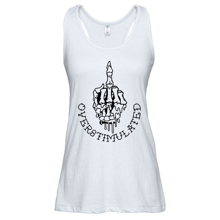 Dont Talk To Me When Im Overstimulated Skeleton Ladies Essential Flowy Tank
