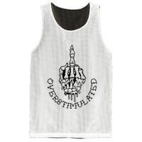 Dont Talk To Me When Im Overstimulated Skeleton Mesh Reversible Basketball Jersey Tank