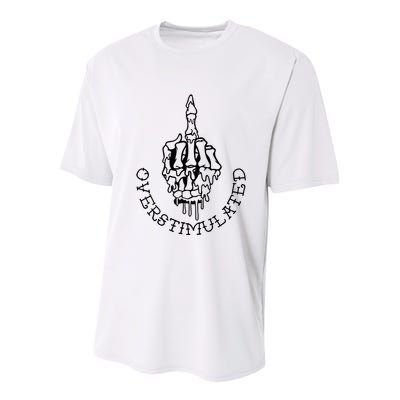 Dont Talk To Me When Im Overstimulated Skeleton Youth Performance Sprint T-Shirt