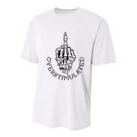 Dont Talk To Me When Im Overstimulated Skeleton Youth Performance Sprint T-Shirt