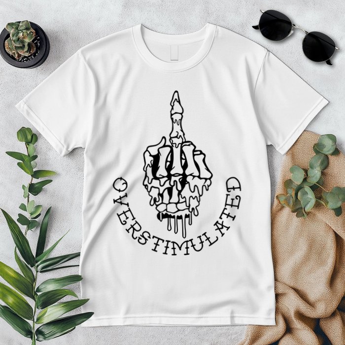 Dont Talk To Me When Im Overstimulated Skeleton Premium T-Shirt