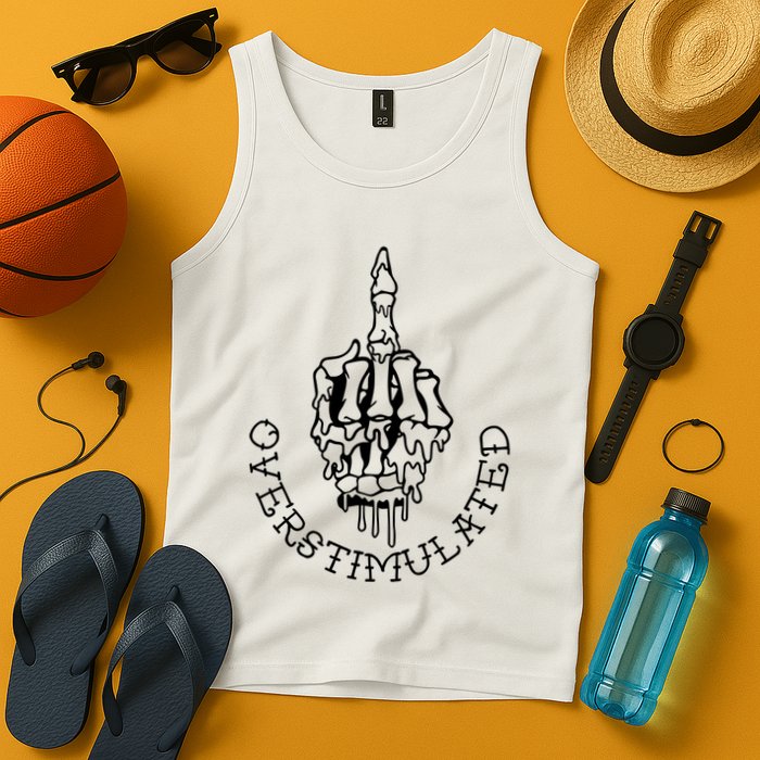 Dont Talk To Me When Im Overstimulated Skeleton Tank Top
