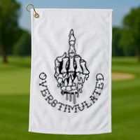 Dont Talk To Me When Im Overstimulated Skeleton Golf Towel