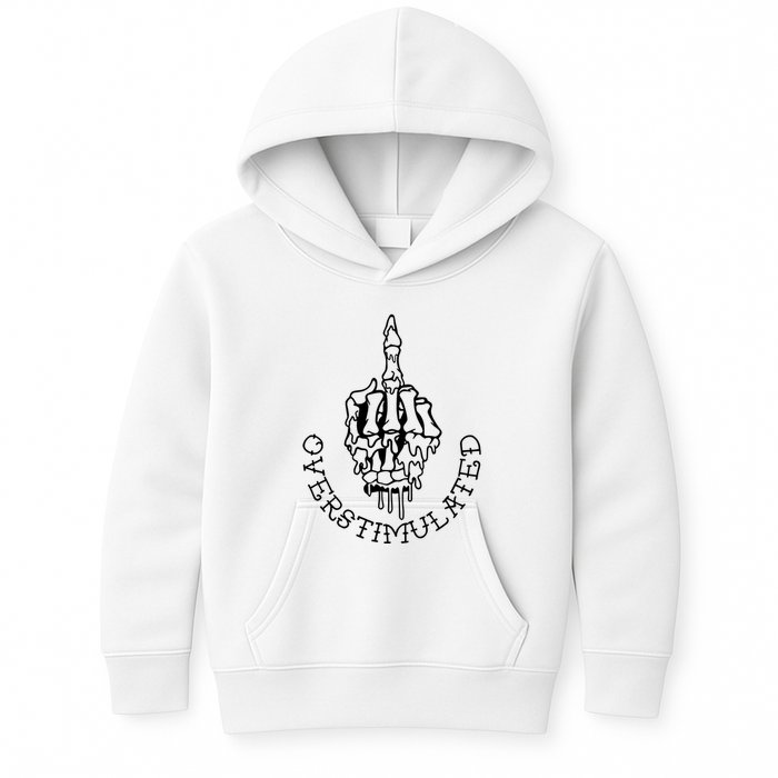 Dont Talk To Me When Im Overstimulated Skeleton Kids Hoodie