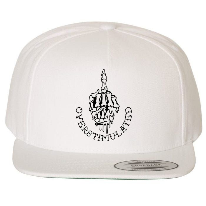 Dont Talk To Me When Im Overstimulated Skeleton Wool Snapback Cap