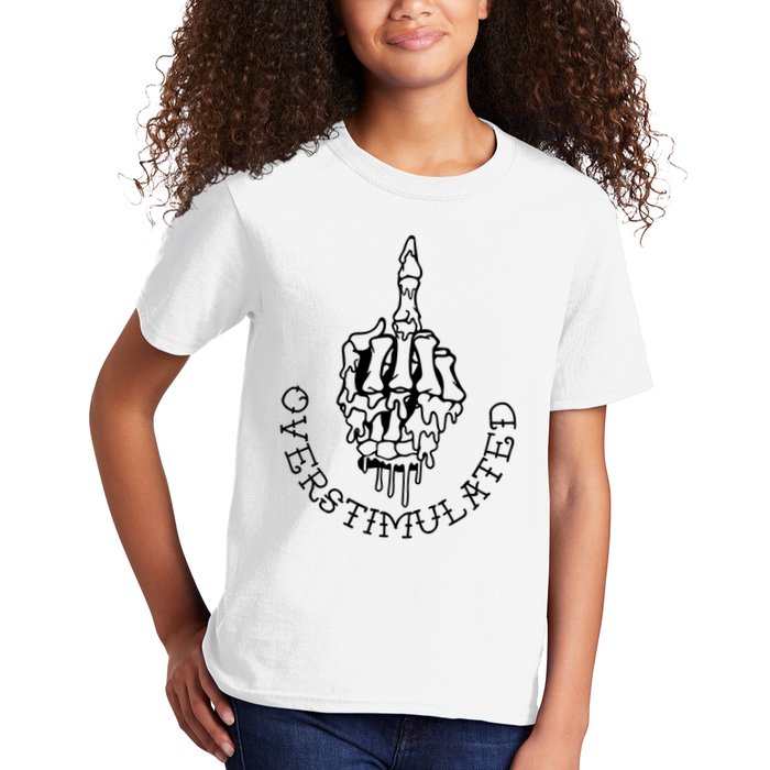Dont Talk To Me When Im Overstimulated Skeleton Kids T-Shirt