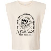 Dont Talk To Me When Im Overstimulated Skeleton Garment-Dyed Women's Muscle Tee