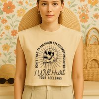 Dont Talk To Me When Im Overstimulated Skeleton Garment-Dyed Women's Muscle Tee