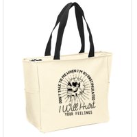 Dont Talk To Me When Im Overstimulated Skeleton Zip Tote Bag
