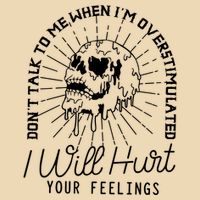Dont Talk To Me When Im Overstimulated Skeleton Zip Tote Bag