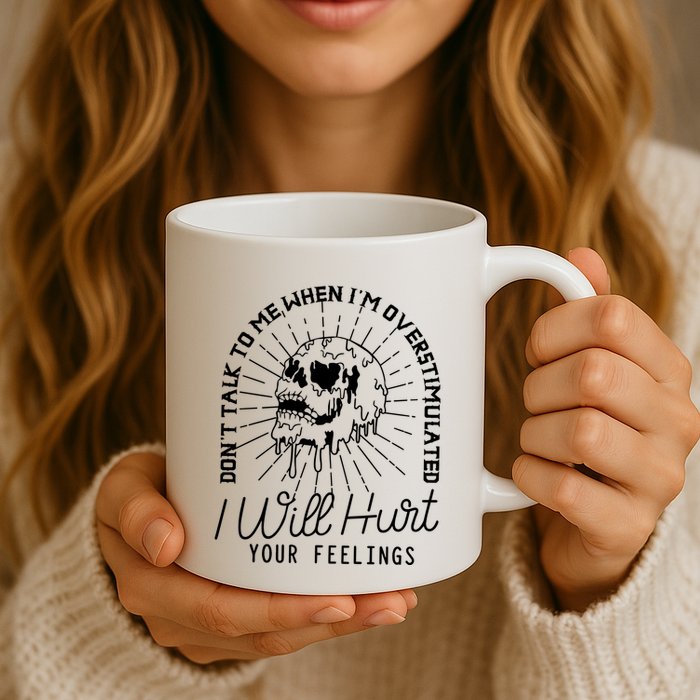Dont Talk To Me When Im Overstimulated Skeleton Mug