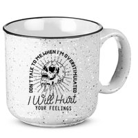 Dont Talk To Me When Im Overstimulated Skeleton 15oz Campfire Ceramic Mug