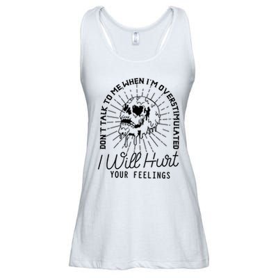 Dont Talk To Me When Im Overstimulated Skeleton Ladies Essential Flowy Tank