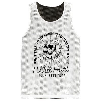 Dont Talk To Me When Im Overstimulated Skeleton Mesh Reversible Basketball Jersey Tank