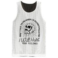 Dont Talk To Me When Im Overstimulated Skeleton Mesh Reversible Basketball Jersey Tank