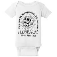 Dont Talk To Me When Im Overstimulated Skeleton Baby Bodysuit