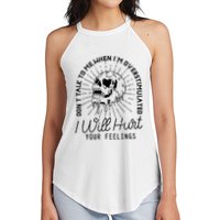 Dont Talk To Me When Im Overstimulated Skeleton Women's Perfect Tri Rocker Tank