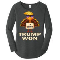 Donald Trump Thanksgiving Im Thankful Donald Won Women's Perfect Tri Tunic Long Sleeve Shirt