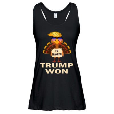 Donald Trump Thanksgiving Im Thankful Donald Won Ladies Essential Flowy Tank