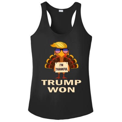 Donald Trump Thanksgiving Im Thankful Donald Won Ladies PosiCharge Competitor Racerback Tank