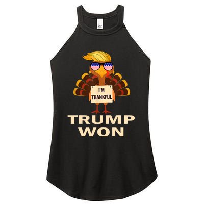 Donald Trump Thanksgiving Im Thankful Donald Won Women's Perfect Tri Rocker Tank