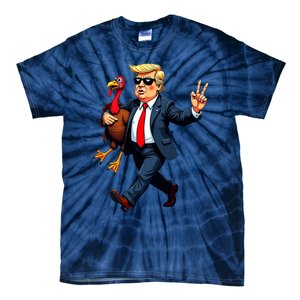 Donald Trump Turkey Pumpkin Thanksgiving Day Tie-Dye T-Shirt