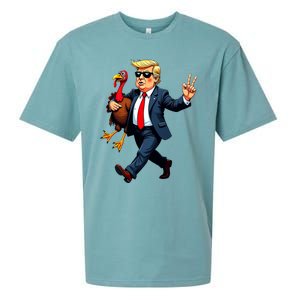 Donald Trump Turkey Pumpkin Thanksgiving Day Sueded Cloud Jersey T-Shirt