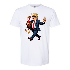 Donald Trump Turkey Pumpkin Thanksgiving Day Softstyle CVC T-Shirt