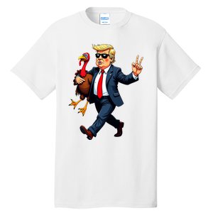 Donald Trump Turkey Pumpkin Thanksgiving Day Tall T-Shirt