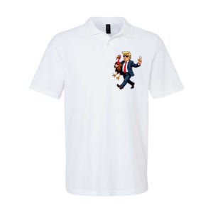 Donald Trump Turkey Pumpkin Thanksgiving Day Softstyle Adult Sport Polo