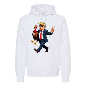 Donald Trump Turkey Pumpkin Thanksgiving Day Premium Hoodie