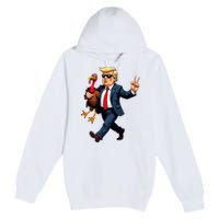 Donald Trump Turkey Pumpkin Thanksgiving Day Premium Pullover Hoodie