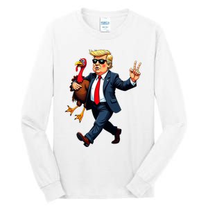 Donald Trump Turkey Pumpkin Thanksgiving Day Tall Long Sleeve T-Shirt