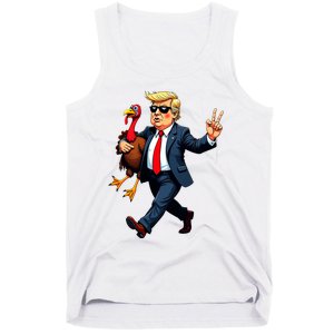 Donald Trump Turkey Pumpkin Thanksgiving Day Tank Top